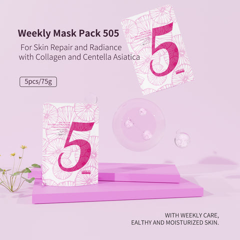 Weekly Mask Pack 505 for Skin Repair and Radiance with Collagen and Centella Asiatica[CCSA00505-A-075]