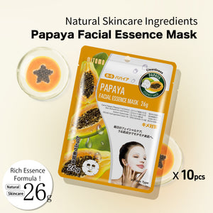 MITOMO Natural 516 Papaya Facial Essence Mask[MTSS00512-B-5J]