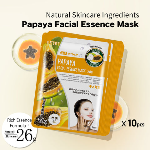 MITOMO Natural 516 Papaya Facial Essence Mask[MTSS00512-B-5J]