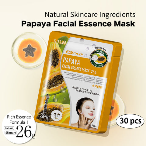 MITOMO Natural 512 Papaya Facial Essence Mask[MTSS00512-B-5Jx003]