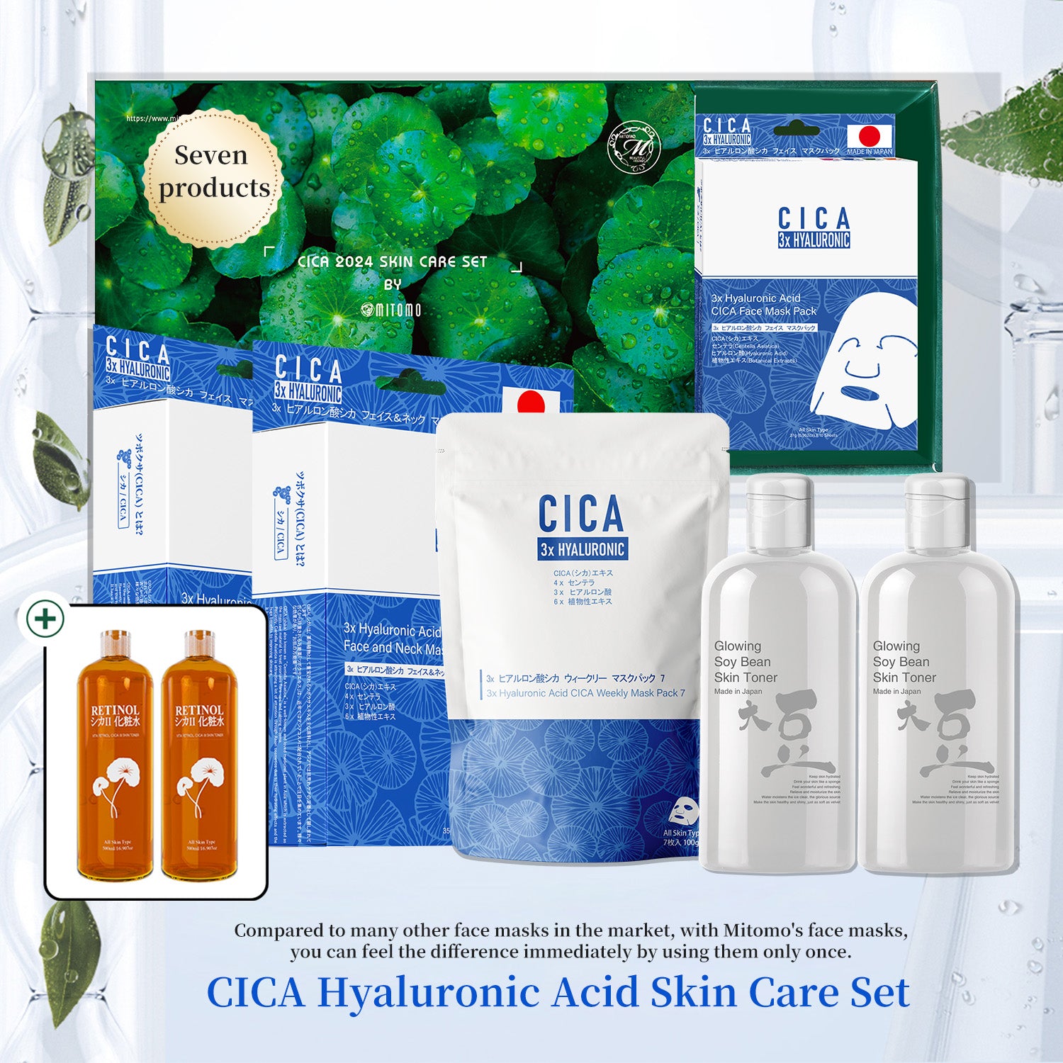 CICA Hyaluronic Acid Skin Care Set[CCSET-12-B]