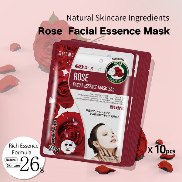 MITOMO Natural 512 Rose Facial Essence Mask[MTSS00512-C-3J]