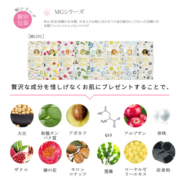 MITOMO MG Lucky Box Skincare Beauty Face Mask Sheet set -Made in Japan/40 pcs【LBPRMG040】 - Mitomo 