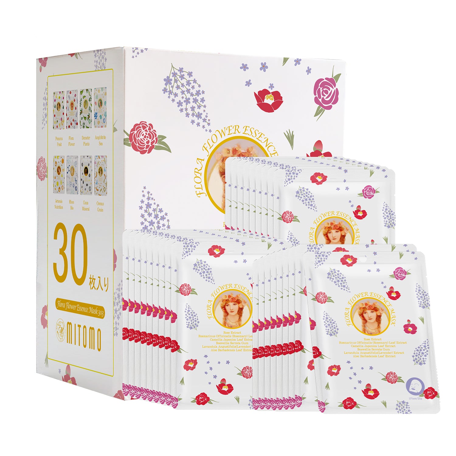MITOMO Flora Flower Essence Mask 303 x 30 pcs [MGSS00303-B-025x003]