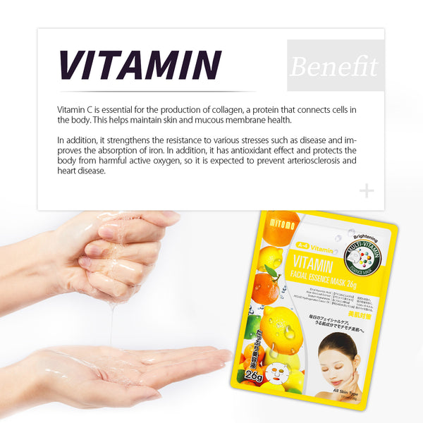 MITOMO Natural 516 Vitamin Facial Essence Mask[MTSS00516-A-4]