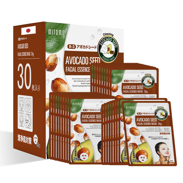 MITOMO Natural 516 Avocado Seed Facial Essence Mask[MTSS00516-B-3x003]