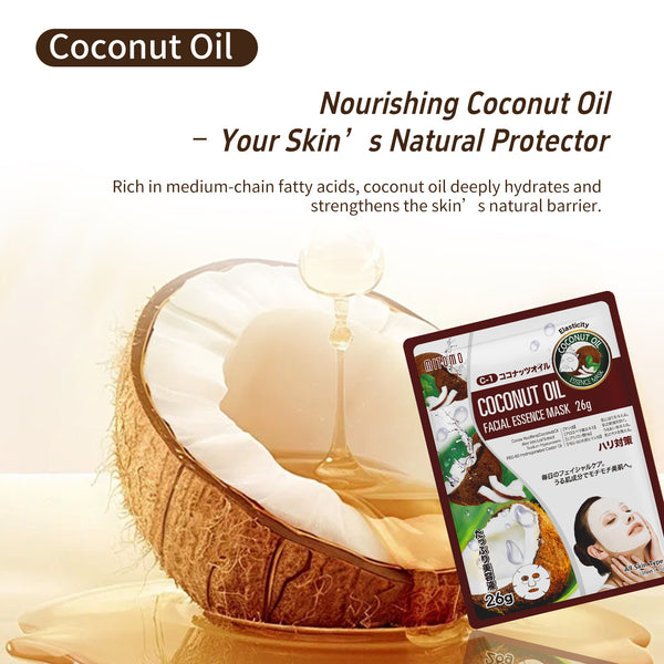 MITOMO Natural 516 Coconut Oil Facial Essence Mask/30 Sheets[MTSS00516-C-1x003]