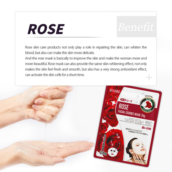 MITOMO Natural 516 Rose Facial Essence Mask[MTSS00516-C-3]