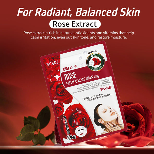 MITOMO Natural 516 Rose Facial Essence Mask[MTSS00516-C-3x003]