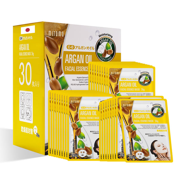 MITOMO Natural 516 Argan Oil Facial Essence Mask：30 Sheets[MTSS00516-C-0x003]