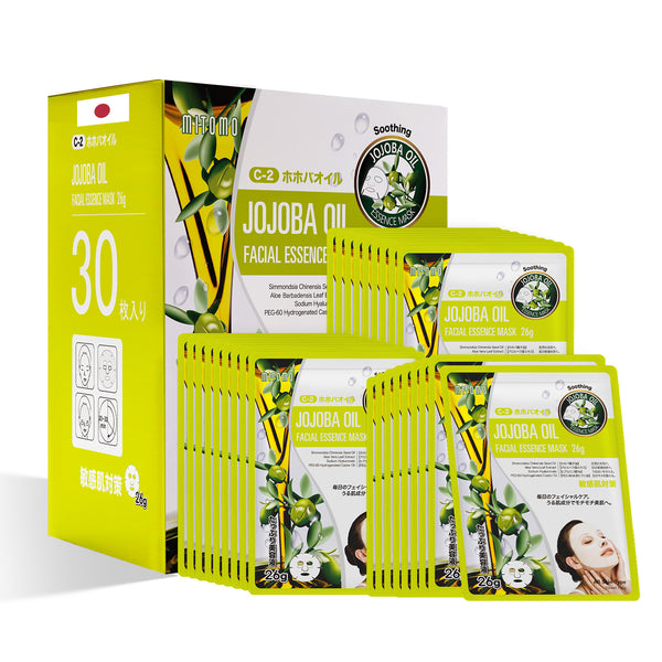 MITOMO Natural 516 Jojoba Oil Facial Essence Mask：30 Sheets [MTSS00516-C-2x003]