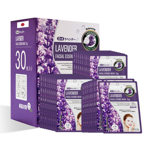 MITOMO Natural 516 Lavender Facial Essence Mask:30 Sheets[MTSS00516-D-4x003]