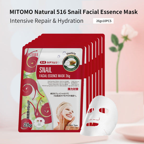 MITOMO Natural 516 Snail Facial Essence Mask[MTSS00516-E-6]