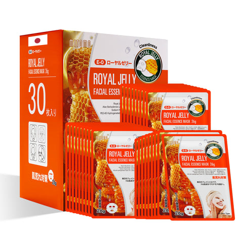 MITOMO Natural 516 Royal Jelly Facial Essence Mask:30 Sheets[MTSS00516-E-0x003]