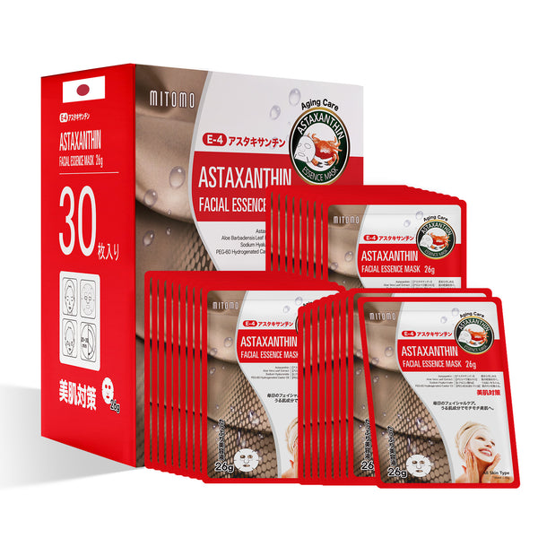 MITOMO Natural 516 Astaxanthin Facial Essence Mask: 30 Sheets [MTSS00516-E-4x003]
