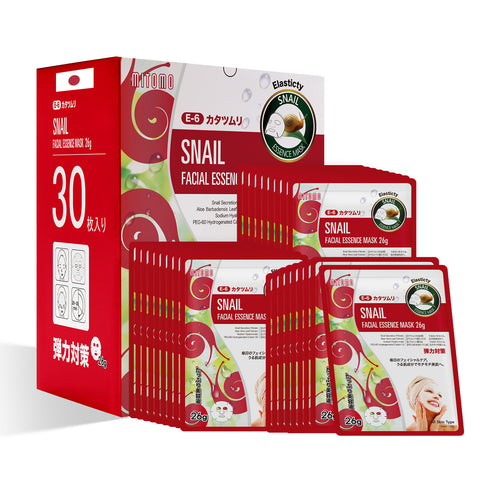 MITOMO Natural 516 Snail Facial Essence Mask：30 Sheets [MTSS00516-E-6x003]