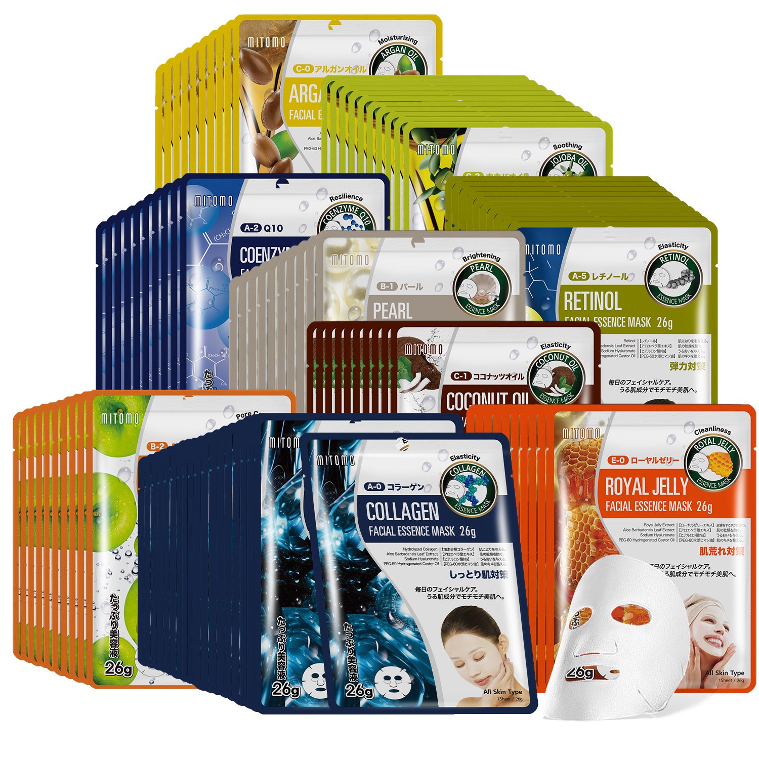 MITOMO Radiant Skin 100 Mask Set/Combo B-100 Set[PRSH0100-B]