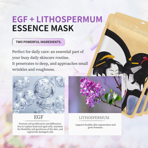 Mitomo EGF + Lithospermum Youthful Radiance Mask/30 PCS: Infused with EGF and Lithospermum Extract for Brightening and Revitalization [JPSS00602-A-3x003]