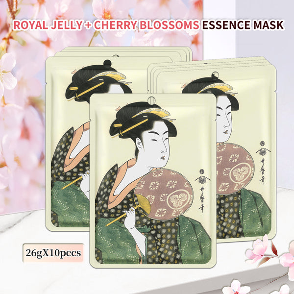 MITOMO ROYAL JELLY + CHERRY BLOSSOMS ESSENCE MASK [JPSS00604-A-1]