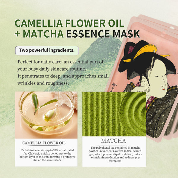 Mitomo Camellia + Matcha Facial Essence Mask [JPSS00605-A-1x003]