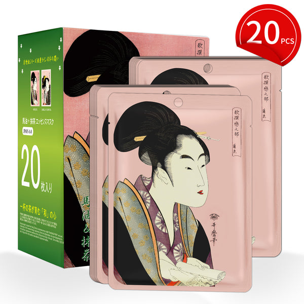 Mitomo Horse Oil + Matcha Facial Essence Mask [JPSS00605-A-0x002] - Mitomo 