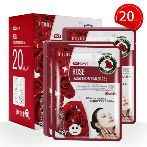 MITOMO Natural 512 Rose Facial Essence Mask[MTSS00512-C-3Jx002]