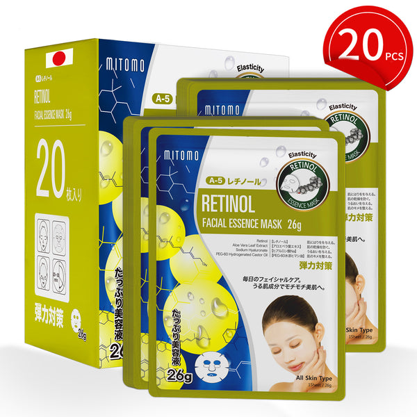 MITOMO Natural 516 Retinol Facial Essence Mask: 20 Sheets[MTSS00516-A-5x002]