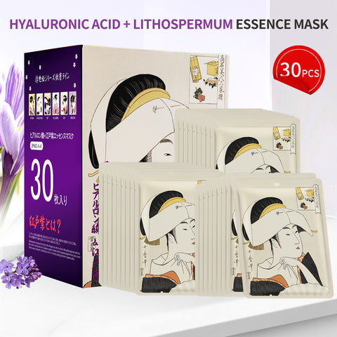MITOMO HYALURONIC ACID + LITHOSPERMUM ESSENCE MASK /30 PCS [JPSS00602-A-4x003]
