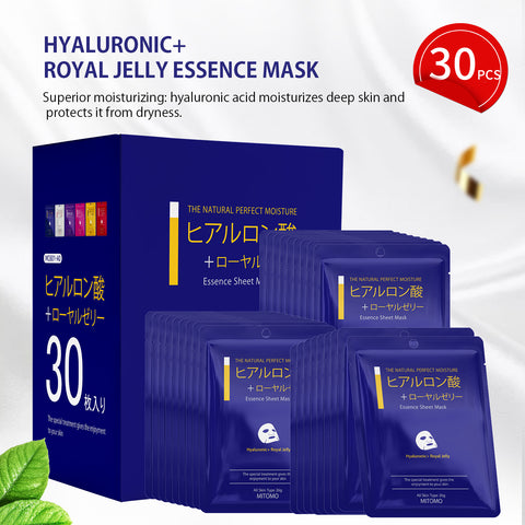 MITOMO HYALURONIC+ROYAL JELLY ESSENCE MASK-30 Sheets [MCSS00601-A-0x003]