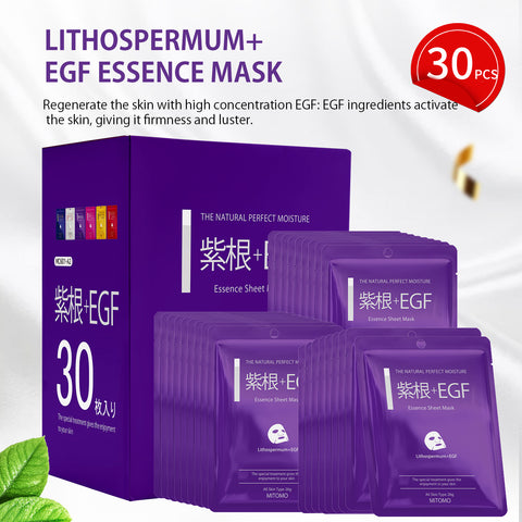 MITOMO LITHOSPERMUM+EGF ESSENCE MASK -30 Sheets [MCSS00601-A-2x003]
