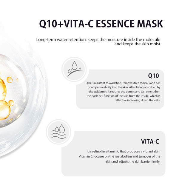 MITOMO Q10+VITA-C ESSENCE MASK  -30 Sheets [MCSS00601-A-3x003]