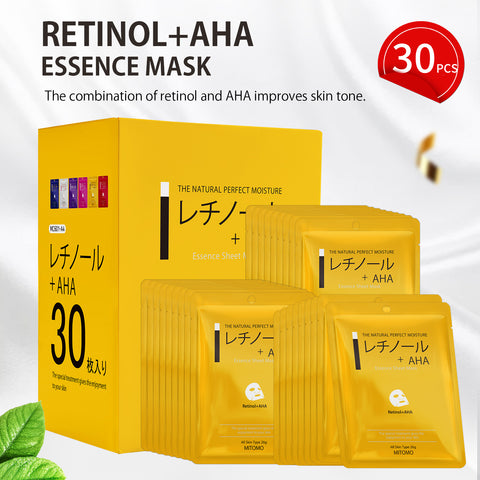 MIITOMO RETINOL+AHA ESSENCE MASK  -30 Sheets [MCSS00601-A-4x003]