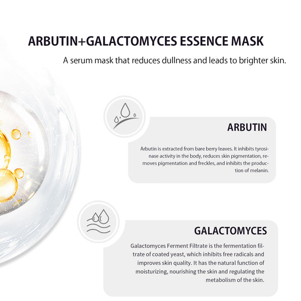 MITOMO ARBUTIN+GALACTOMYCES ESSENCE MASK  -30 Sheets [MCSS00601-A-5x003]