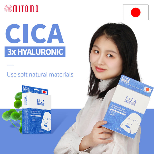 3x Hyaluronic Acid CICA Face Mask Pack [CC001-B-027] - Mitomo 