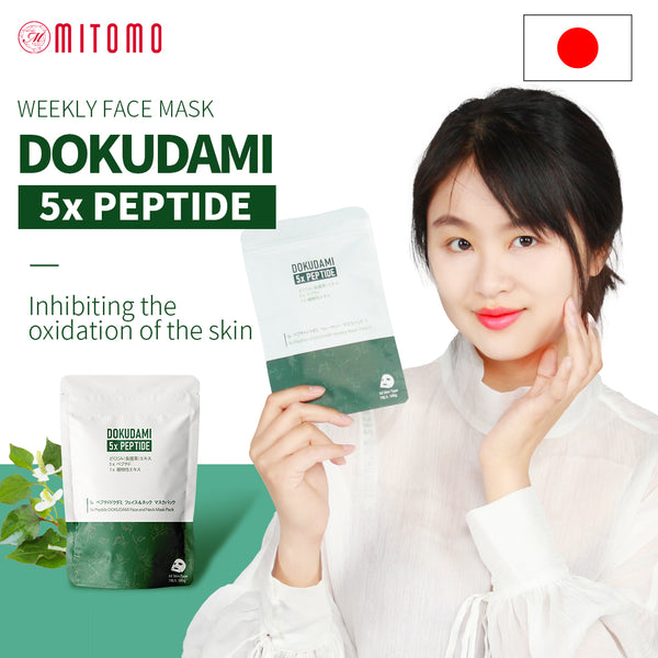 5x Peptide DOKUDAMI Weekly Face Mask Pack 7 Sheets [DD001-C-100] - Mitomo 