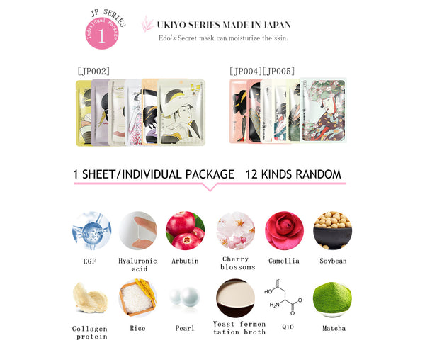 [LBMG000040] MITOMO MG Lucky Box Skincare Beauty Face Mask Sheet set -Made in Japan- Type:7 SKU- 40 pcs - Mitomo 
