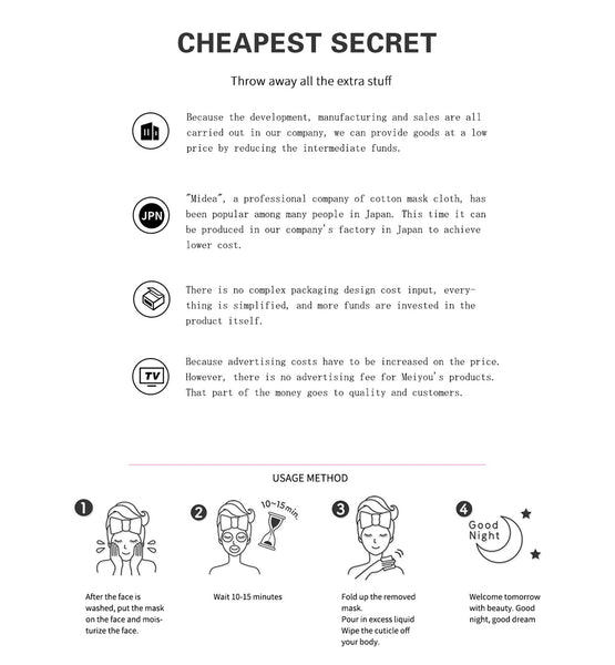 [LBPRMG030] MITOMO MG Lucky Box Skincare Beauty Face Mask Sheet set -Made in Japan- Type:12 SKU- 30 pcs - Mitomo 