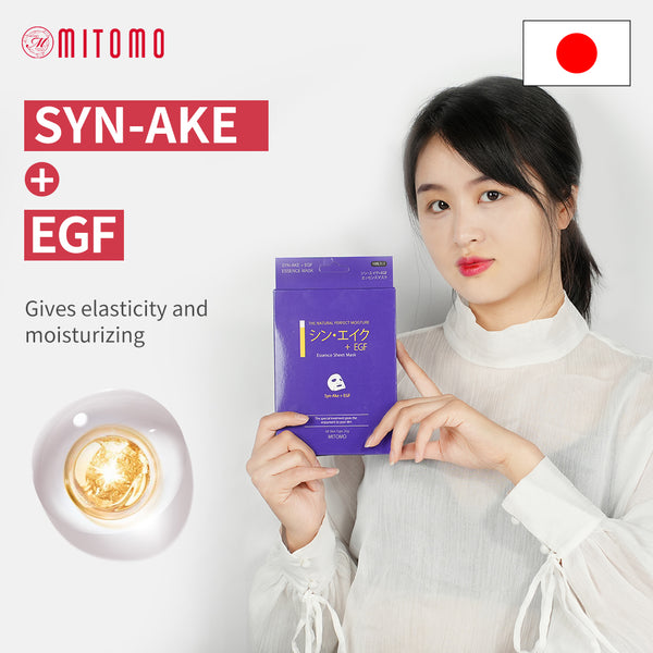 Mitomo Syn-Ake + EGF Snowing Facial Essence Mask MC001-A-3 - Mitomo 