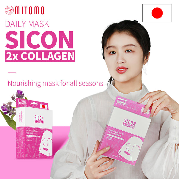 2x Collagen SICON Face Mask Pack [SI001-A-027] - Mitomo 