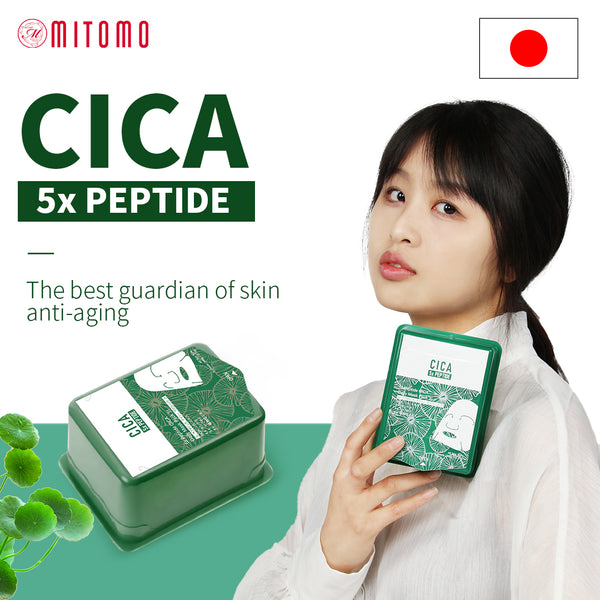 5x Peptide CICA Daily Face Mask Pack 31 Sheets [CC001-C-360] - Mitomo 